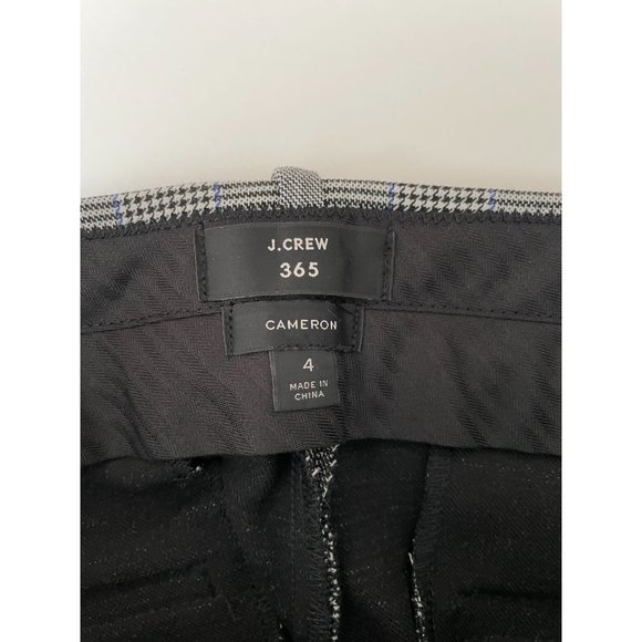 J.Crew Cameron Cropped Pants 4 Plaid High Rise Grey - Picture 7 of 12